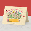 Recherche de crayons vœux cartes Professeur