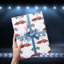 Recherche de voiture de course rouge papier cadeau Pour enfants