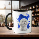 Recherche de chien blanc tasses Abstrait