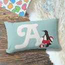 Recherche de pingouin enfant coussins Monogramme