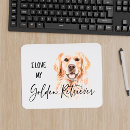 Recherche de mousepad golden retriever tapis souris Aquarelle
