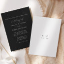 Recherche de noir et blanc mariage invitations Chic