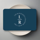 Recherche de bleu standard cartes visite Monogramme