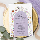 Recherche de pourpres baby shower invitations Bébé en fleurs