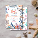 Recherche de baleine baby shower invitations Coraux