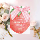 Recherche de première anniversaire invitations Rouge