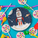 Recherche de fusée assiettes en papier Astronaute