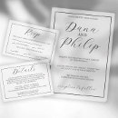 Recherche de cravate noire mariage invitations Minimaliste