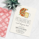 Recherche de bière pizza invitations Moderne