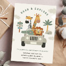 Recherche de girafe 11x16 invitations Garçon