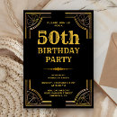 Recherche de gatsby anniversaire invitations Doré