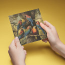 Recherche de perroquet vintage vœux cartes Botanique