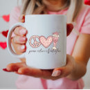 Recherche de cœur imprimées tasses Amour