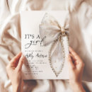 Recherche de bow baby shower fille invitations C'est une fille