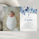 Recherche de de fils baptême invitations Bleu