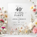 Recherche de boho 40ans anniversaire invitations Rustique