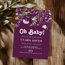 Recherche de purple baby shower invitations Fleur sauvage