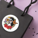 Recherche de crâne de sucre autocollants Rose