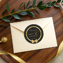 Recherche de anniversaire surprise autocollants Noir et or