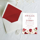 Recherche de rouge et ivoire invitations Romantique