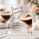Recherche de café brun invitations Martini à expresso