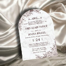 Recherche de bordeaux et blanc mariage invitations Monogramme