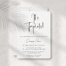 Recherche de triplet baby shower invitations Tripler