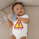 Recherche de signe drôle bébé vêtements Avertissement