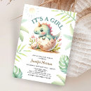 Recherche de dino baby shower invitations Tropical
