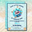Recherche de anniversaire requin cartes invitations Baignade