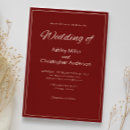 Recherche de cramoisi invitations Simple élégant
