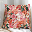 Recherche de motif floral coussins Rose