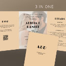 Recherche de 3 fold mariage invitations Typographie