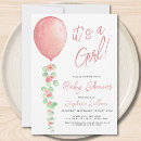 Recherche de balloon baby shower fille invitations C'est une fille