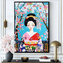 Recherche de portrait de geisha posters Japon