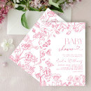 Recherche de elegant pink rose baby shower invitations Chinoiserie