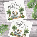 Recherche de anniversaire de safari jungle serviettes Un an