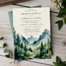 Recherche de week end mariage invitations Forêt de montagne rustique
