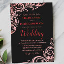 Recherche de noir et blanc rose mariage invitations Peony chic et sophistiqué