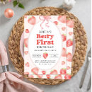 Recherche de strawberry 1ans anniversaire invitations Petite fille