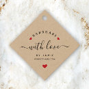 Recherche de fait main avec amour étiquettes cadeau Coeur rouge
