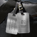 Recherche de métal bagages étiquettes Monogrammé