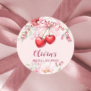 Recherche de cerises mignonnes autocollants Rose