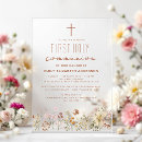 Recherche de carrées petite communion invitations Fleur sauvage