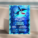 Recherche de shark anniversaire invitations Fête du pool