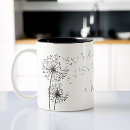 Recherche de dandelion tasses Noir et blanc