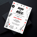 Recherche de rock star baby shower invitations Musique