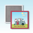 Recherche de vacation carrés magnets Retro