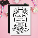 Recherche de halloween 30ans anniversaire invitations Noir et blanc