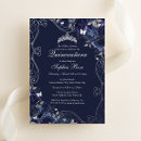 Recherche de navy quinceanera invitations Papillon